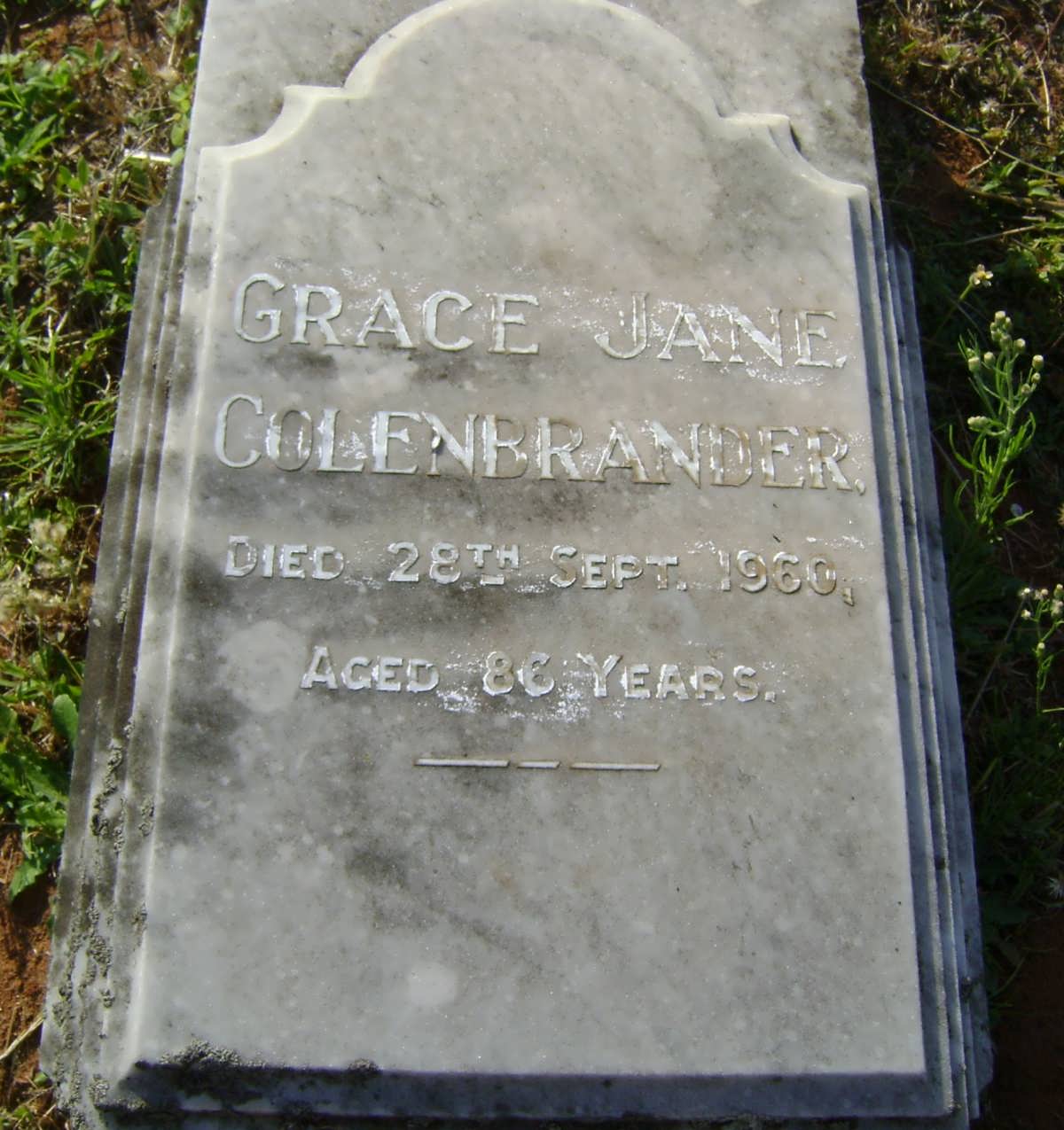 COLENBRANDER Grace Jane -1960