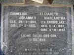 BODENSTEIN Cornelius Johannes 1859-1935 & Elizabeth Margaritha GROBBELAAR 1863-1934