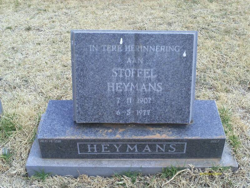 HEYMANS Stoffel 1907-1977