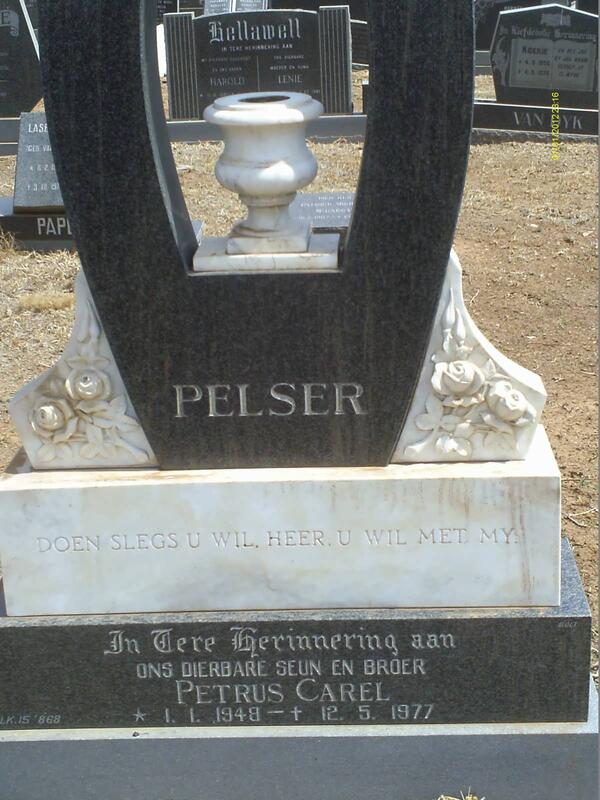 PELSER Petrus Carel 1949-1977