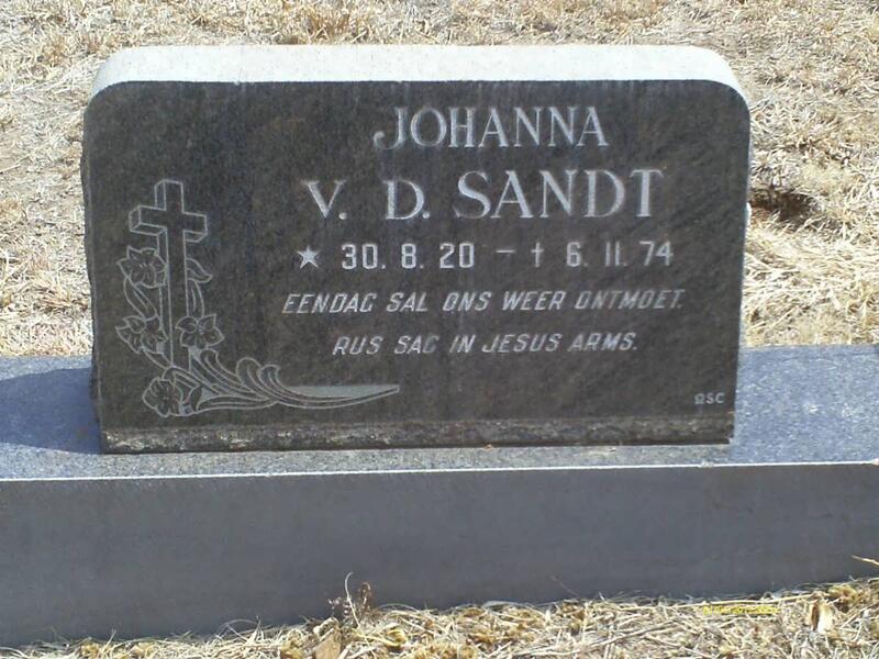 SANDT Johanna, v.d. 1920-1974