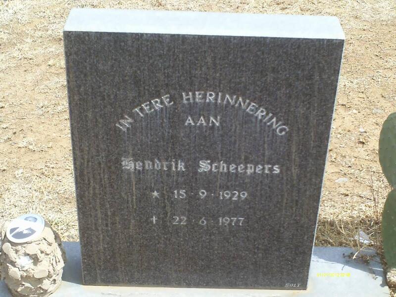 SCHEEPERS Hendrik 1929-1977
