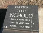NCHOLO Patrick Tefo 1958-1958