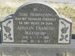 MAASDORP Adriaan Francois 1919-1977