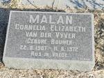 MALAN Cornelia Elizabeth van der Vyver nee BOUWER 1907-1972
