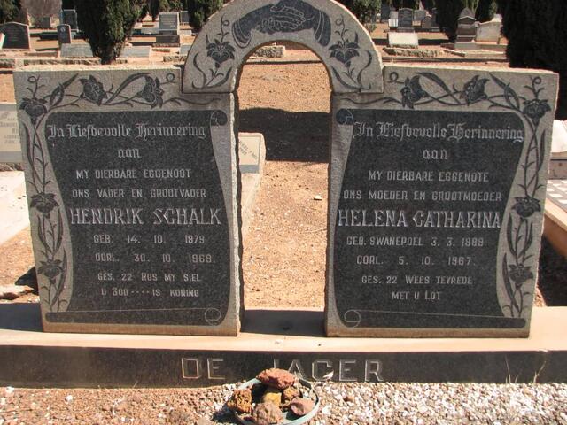 JAGER Hendrik Schalk, de 1879-1969 & Helena Catharina SWANEPOEL 1889-1967