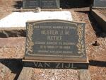 ZIJL Hester J.M.Retief, van nee BURGER 1889-1959