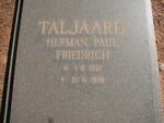 TALJAARD Herman Paul Friedrich 1921-1976