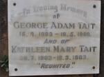 TAIT George Adam 1903-1960 & Kathleen Mary 1903-1963