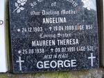 GEORGE Angelina 1903-1989 :: GEORGE Maureen Theresa 1938-1991