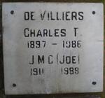 VILLIERS Charles T., de 1897-1986 :: de VILLIERS J.M.C. 1911-1986
