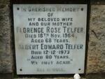 TELFER Albert Edward -1973 & Florence Rose -1964