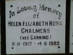 CHALMERS Helen Elizabeth Rosa nee CANNING 1913-1989