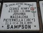 SAMPSON George Henry 1928-1990 & Johanna Magdalena Pieternella  1934-1995