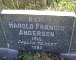 ANDERSON Harold Francis 1915-1980 