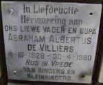 VILLIERS Abraham Albertus, de 1928-1980