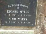 MYERS Edward 1905-1959 & Mary 1907-1994