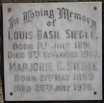 SIEDLE Louis Basil 1891-1962 & Marjorie C. 1895-1976