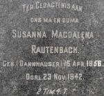 RAUTENBACH Susanna Magdalena 1856-1942