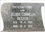 BESTER Alida Cornelia 1886-1902