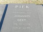 PIEK Johannes Gert 1904-1999