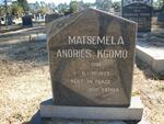 KGOMO Matsemela Andries 1901-1975