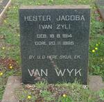 WYK Hester Jacoba, van nee VAN ZYL 1914-1965