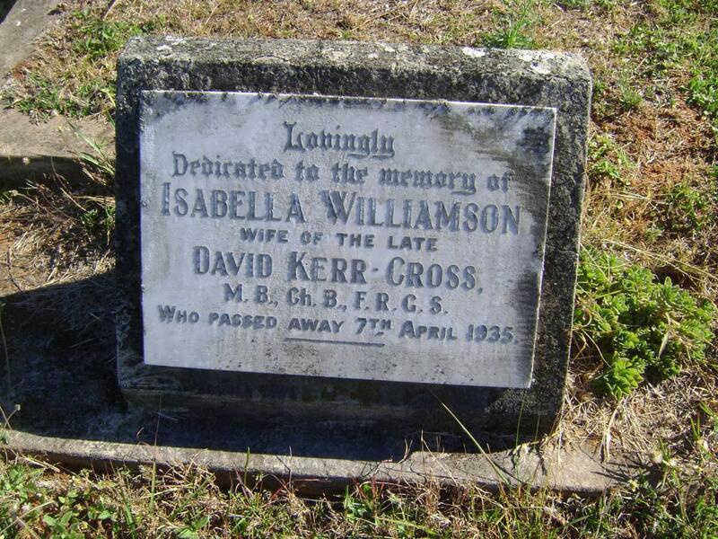CROSS Isabella Williamson, KERR -1935