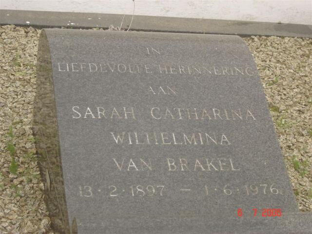 BRAKEL Sarah Catharina Wilhelmina, van 1897-1976