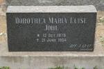 JOHL Dorothea Maria Luise 1876-1954