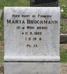 BROCKMANN Maria nee WOHLBERG 1865-1946
