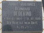 DEDEKIND Adolf Johannes Bernhard 1904-1999
