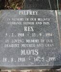 PALVREY Rex 1918-1994 & Mavis 1918-1998
