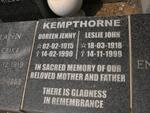 KEMPTHORNE Leslie John 1918-1999 & Doreen Jenny 19151990
