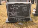 ABBOTT Hamilton 1931-2002 & Olive 1923-2006