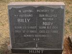 HUNT Billy 1897-1965 & Mary 1904-1968