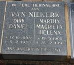 NIEKERK Dirk Daniel, van 1898-1989 & Martha Magrieta Helena 1905-1995