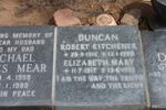 DUNCAN Robert Kitchener 1916-1980 & Elizabeth Mary 1917-1982