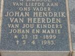 HEERDEN Johan Hendrik, van 1899-1985