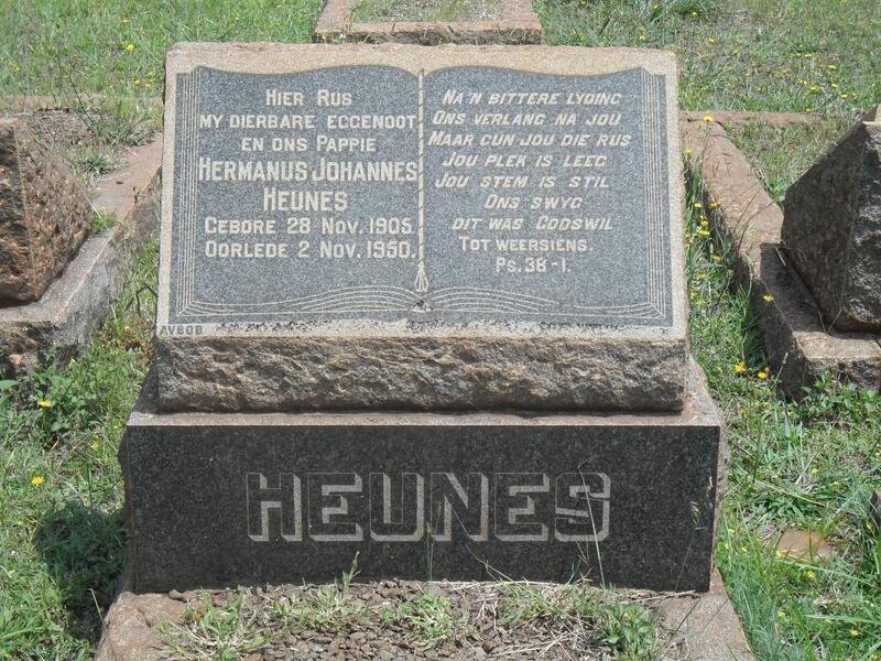HEUNES Hermanus Johannes 1905-1950