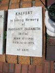 KALVERT Margaret Elizabeth 1901-1975