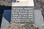 COX Rita Brenda 1935-1937
