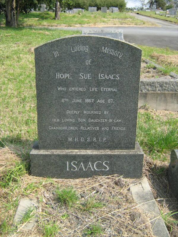 ISAACS Hope Sue -1957