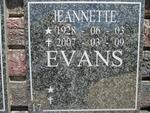 EVANS Jeannette 1928-2007