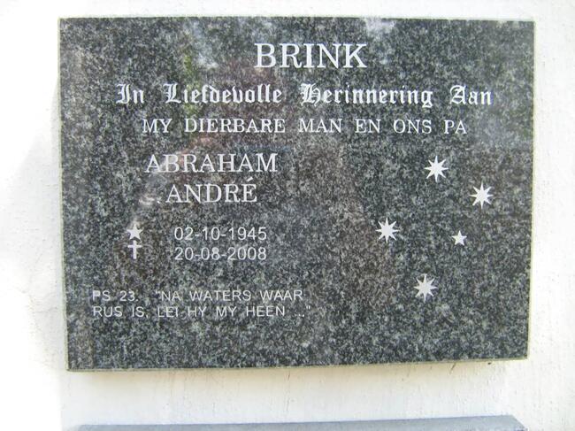 BRINK Abraham André 1945-2008