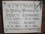 TWYNAM Percy Edward 1885-1964 & Ethel Agnes 1884-1967