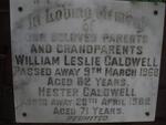 CALDWELL William Leslie -1968 & Hester -1982