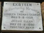 EXSTEEN Joseph Thomas George -1959 & Jessie Ellen -1988