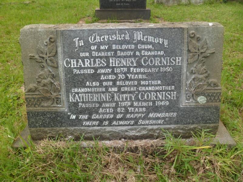 CORNISH Charles Henry -1950 & Katherine -1969