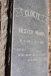 CLOETE Hester Maria 1915-1984